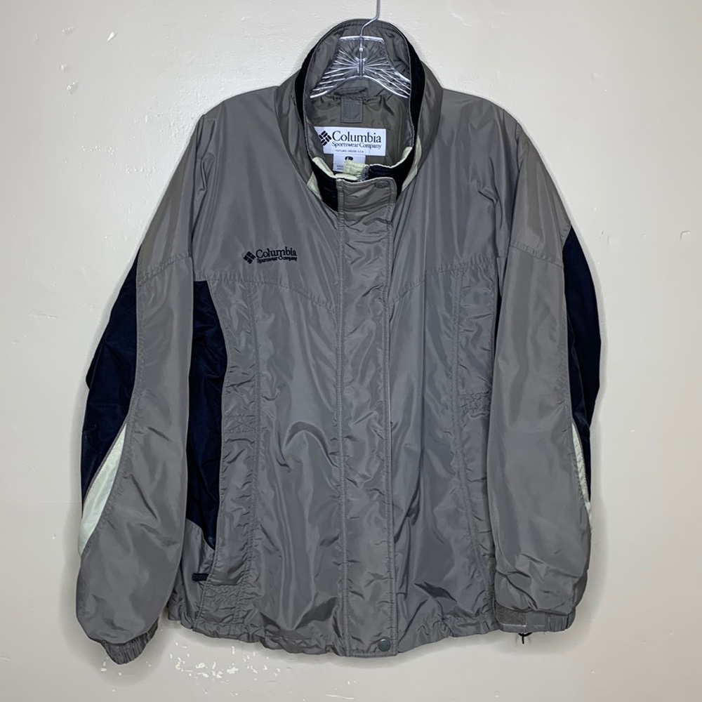 COLUMBIA Jacket Black Tan BUGABOO Gorpcore Windbreak Zip Front Women’s Large